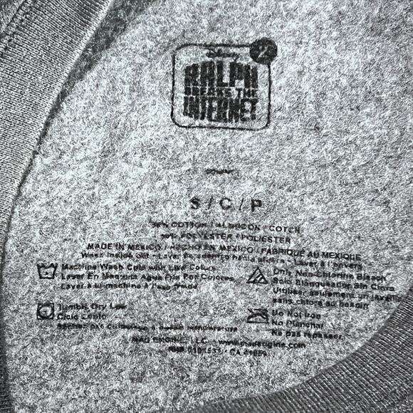 Vanellope Ralph Breaks The Internet Crewneck Sweatshirt Size Small Gray Disney - Picture 3 of 4